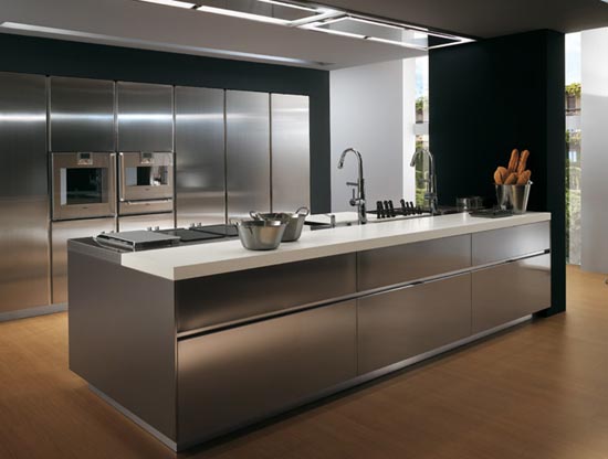 Stainless kitchen cabinet